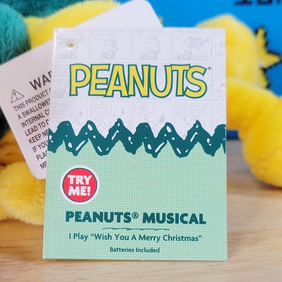 Dan Dee Peanuts Musical Friends Woodstock 10" UltraSoft Christmas Toy Plush NWT - Picture 7 of 8